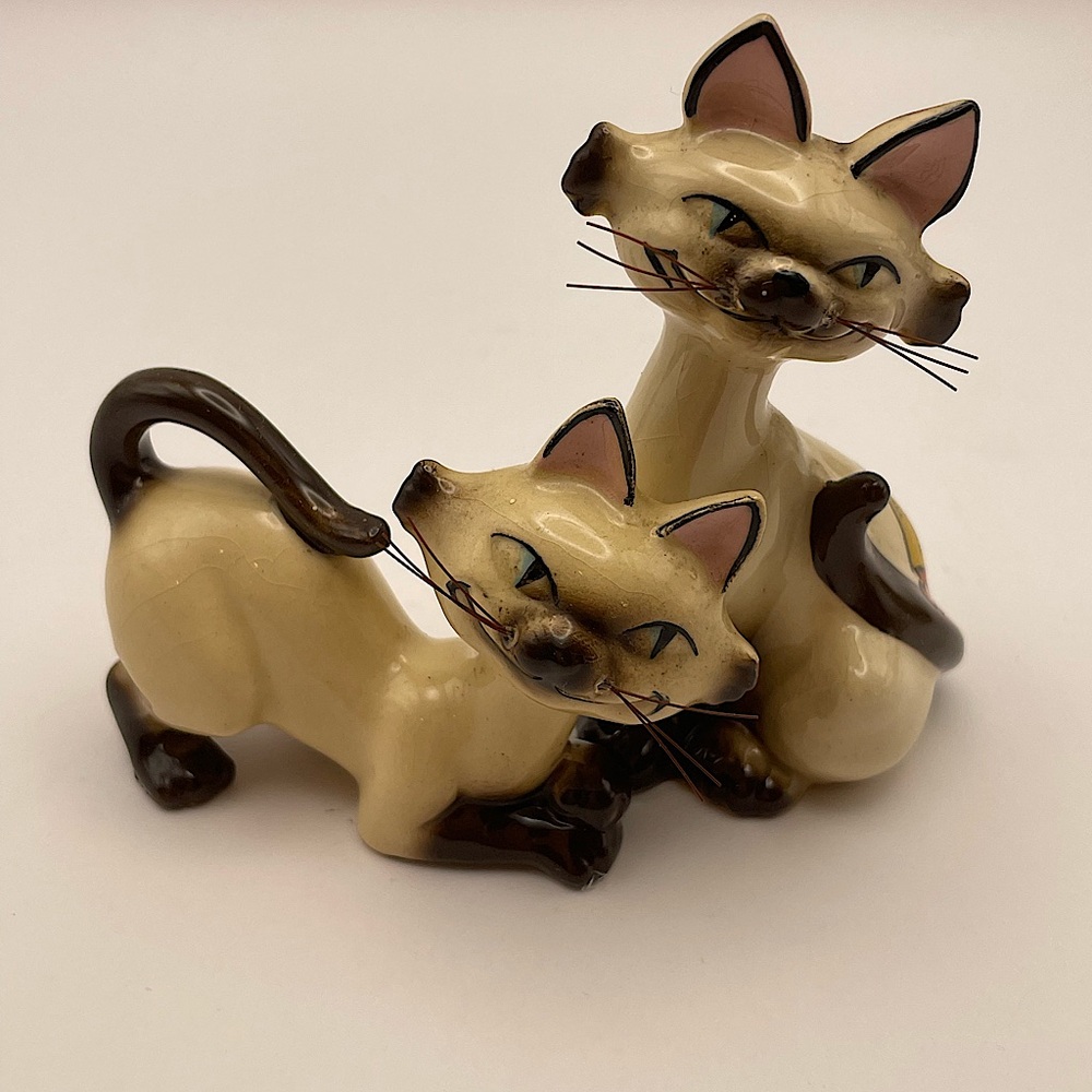 1950s Disney SI and AM Salt & Pepper Shakers Siamese Cat Lady Tramp Japan Set